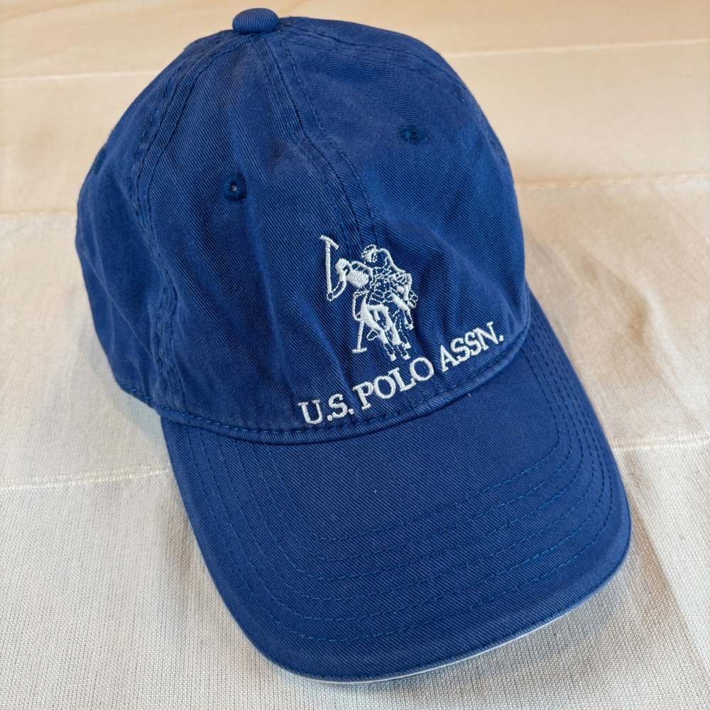 US Polo Assn Blue Baseball Cap Hat Embroidered Logo Adjustable Strap